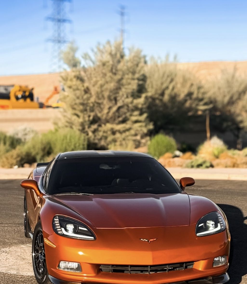 2008 C6 Corvette in orange